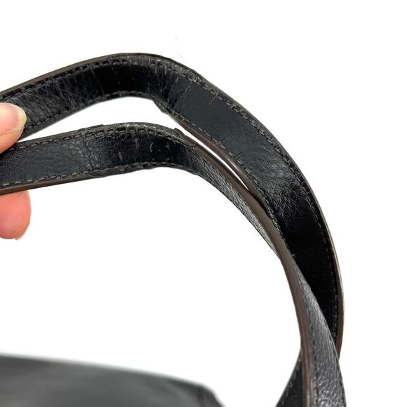 Fossil  large black leather rectangular shoulder bag‎ - Picture 8 of 8